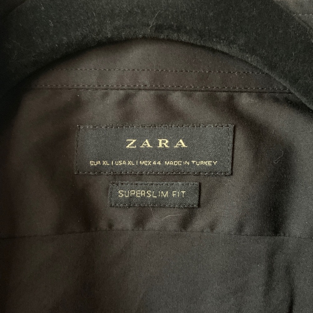 Zara Super Slim Black Dress Shirt - Picture 2 of 2